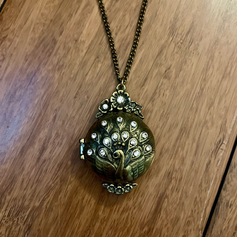 Peacock Locket Necklace